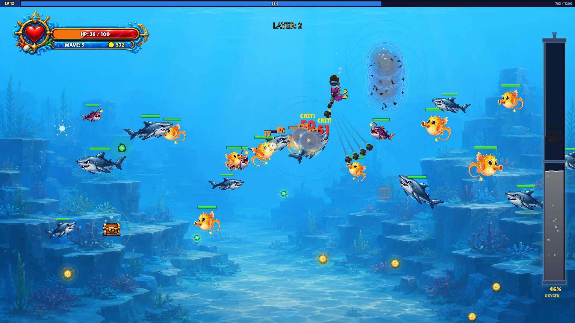 DEEP DIVER underwater gameplay scene